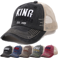 Hot Sale Unisex Classic Outdoor Baseball Cap Letter KING Print Trucker Hat Fashionable Summer Accessory For Men And Women