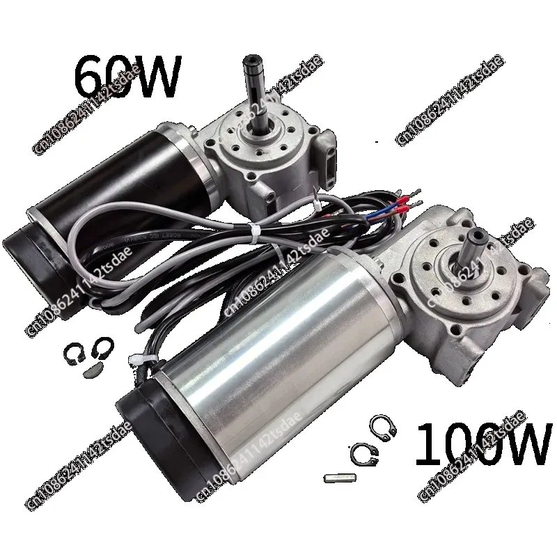 DC 24V 60W 100W High Torque Worm Gear Motor Intelligent Encoder Electric Door Motor for Hotels Automatic Door 220/250RPM