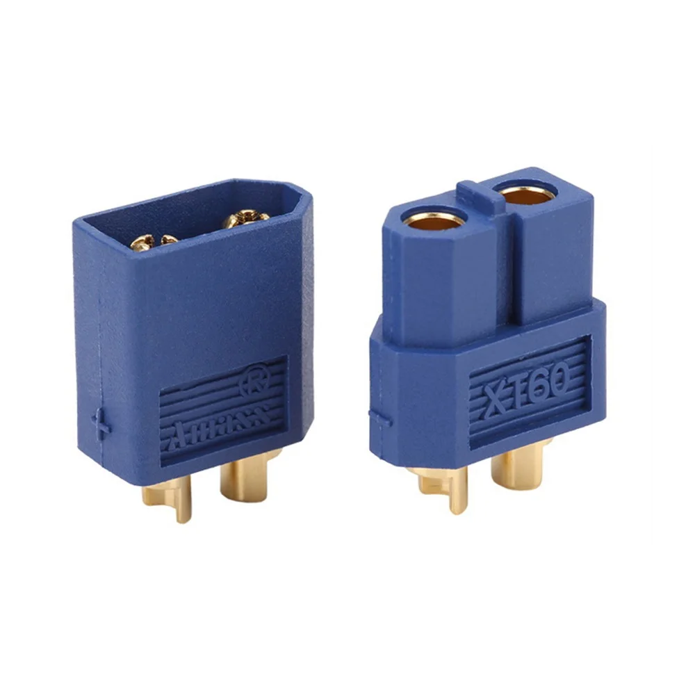 Amass XT60 Blue Connector Bullet Plug With Cover Upgrated of XT60 Sheath Male/ Female Gold Plated for RC Parts