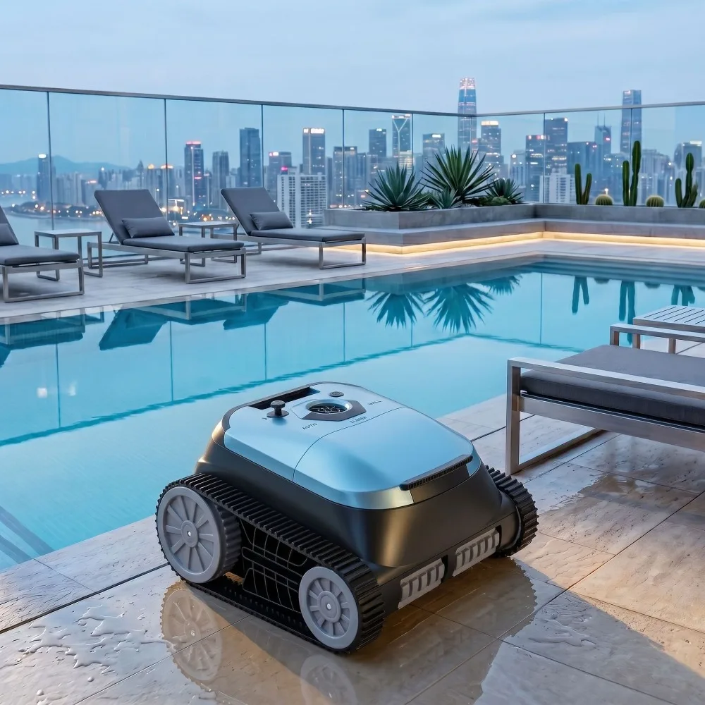 Pool Cleaner Robot Automatic Heavy Duty High Performance Intelligent Efficient Vacuum for Above Ground Inground Pool Cleaning