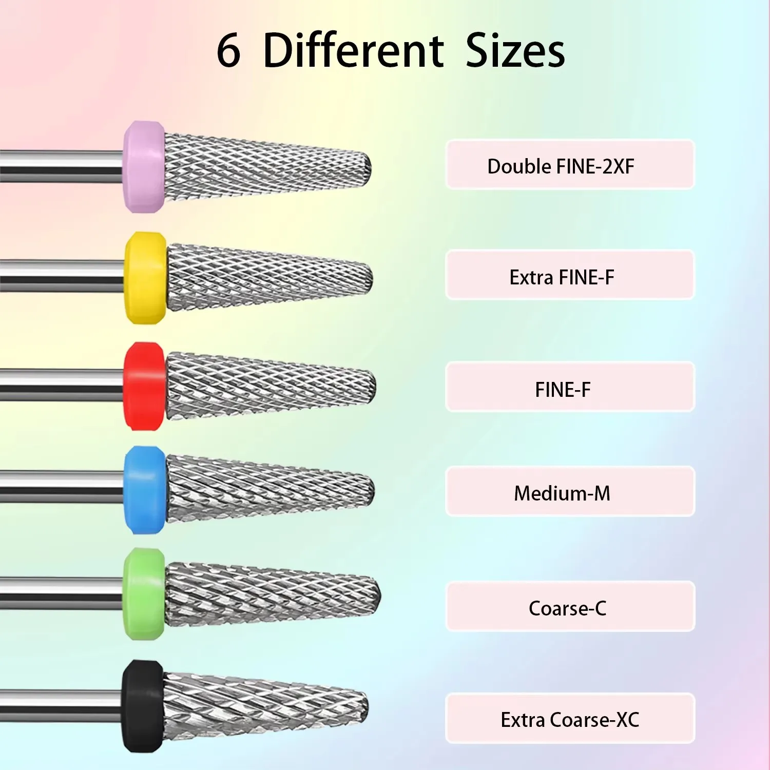 1Pcs Professional Tungsten Carbide Nail Drill Bit Set 3/32'' Top Cone Shape for Efficient Manicure Pedicure Cut Gel Nail Removal