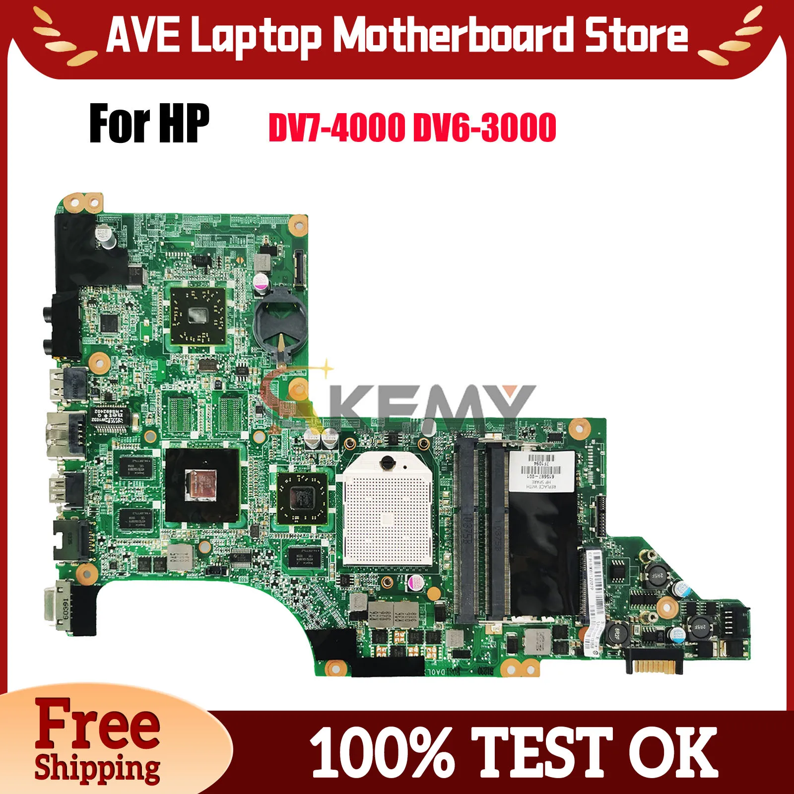 DA0LX8MB6D1 Motherboard Laptop untuk HP Pavilion DV7-4000 dengan 5470/512 DDR3 615686-00 100% Sepenuhnya Diuji
