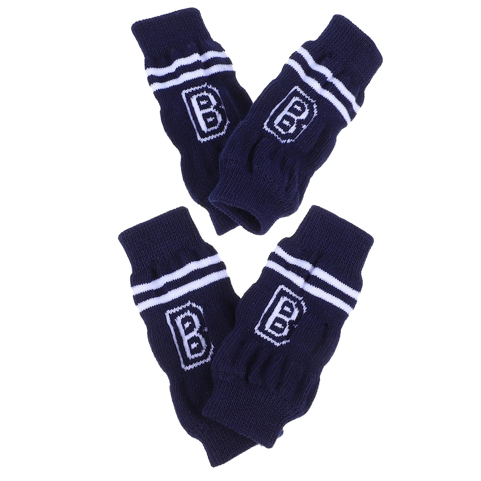 

4Pcs Knitted Dog Socks Pet Elbow Pads Non-Irritating Material Easy Clean for Active Indoor Outdoor Dogs Dog Leg Warmers