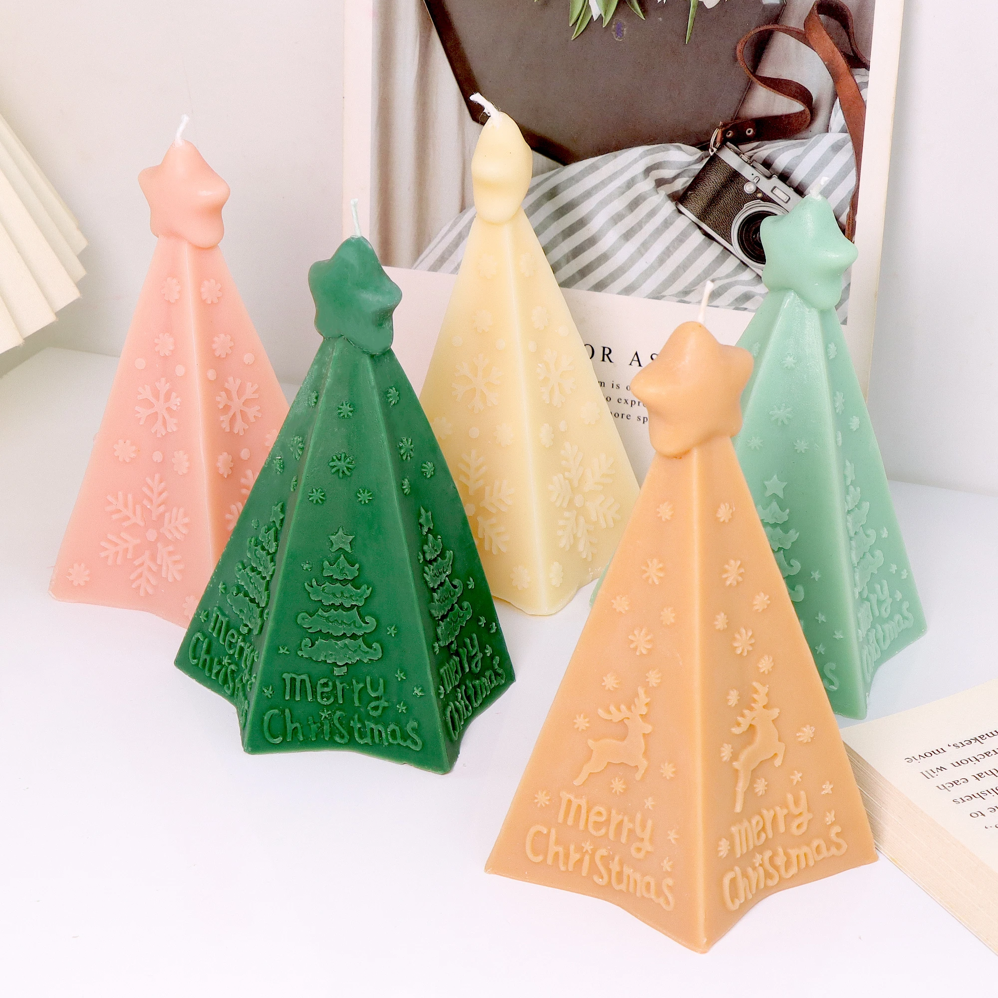 Frohe Weihnachten Silikon Kerze Form DIY Neue Schneeflocke Detail Weihnachten Baum Elch Gips Handwerk Weihnachten Baum Aroma Seife, Der Werkzeug