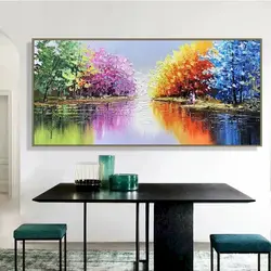 GATYZTORY Large Size Frame Paint By Numbers Scenery Tree Handpainted Kits Drawing On Canvas Acrylic Paints Wall Artwork Home Dec