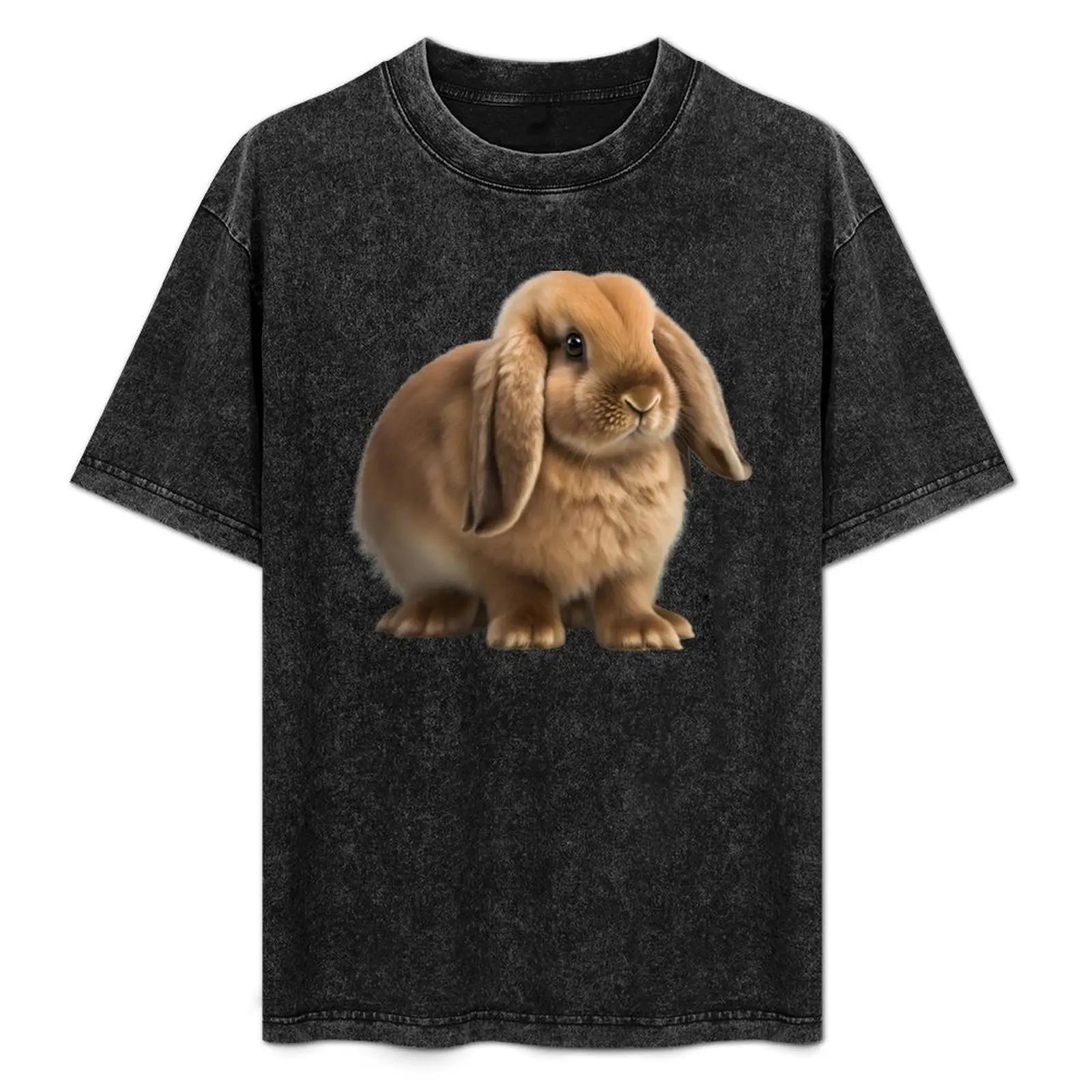 

Brown holland lop bunny T-Shirt Casual Loose Fit Summer Tee Shirt