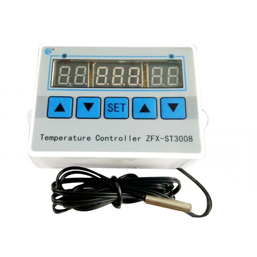 Controlador de temperatura con pantalla Digital para microordenador, termostato inteligente, controlador de tiempo ajustable, electrónico, ZFX-ST3008