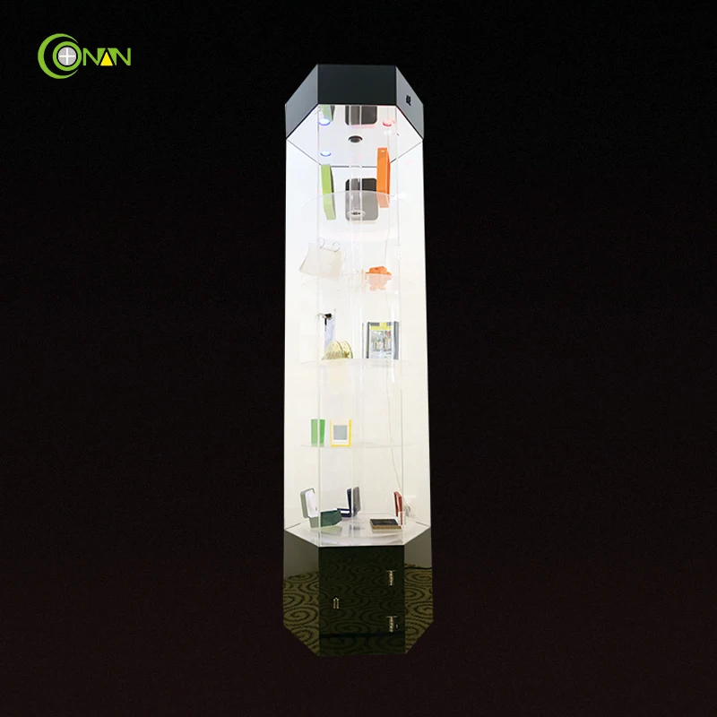 custom.Shopping Mall Furniture Retail Display Tower Stand Jewelry Display Standing Display