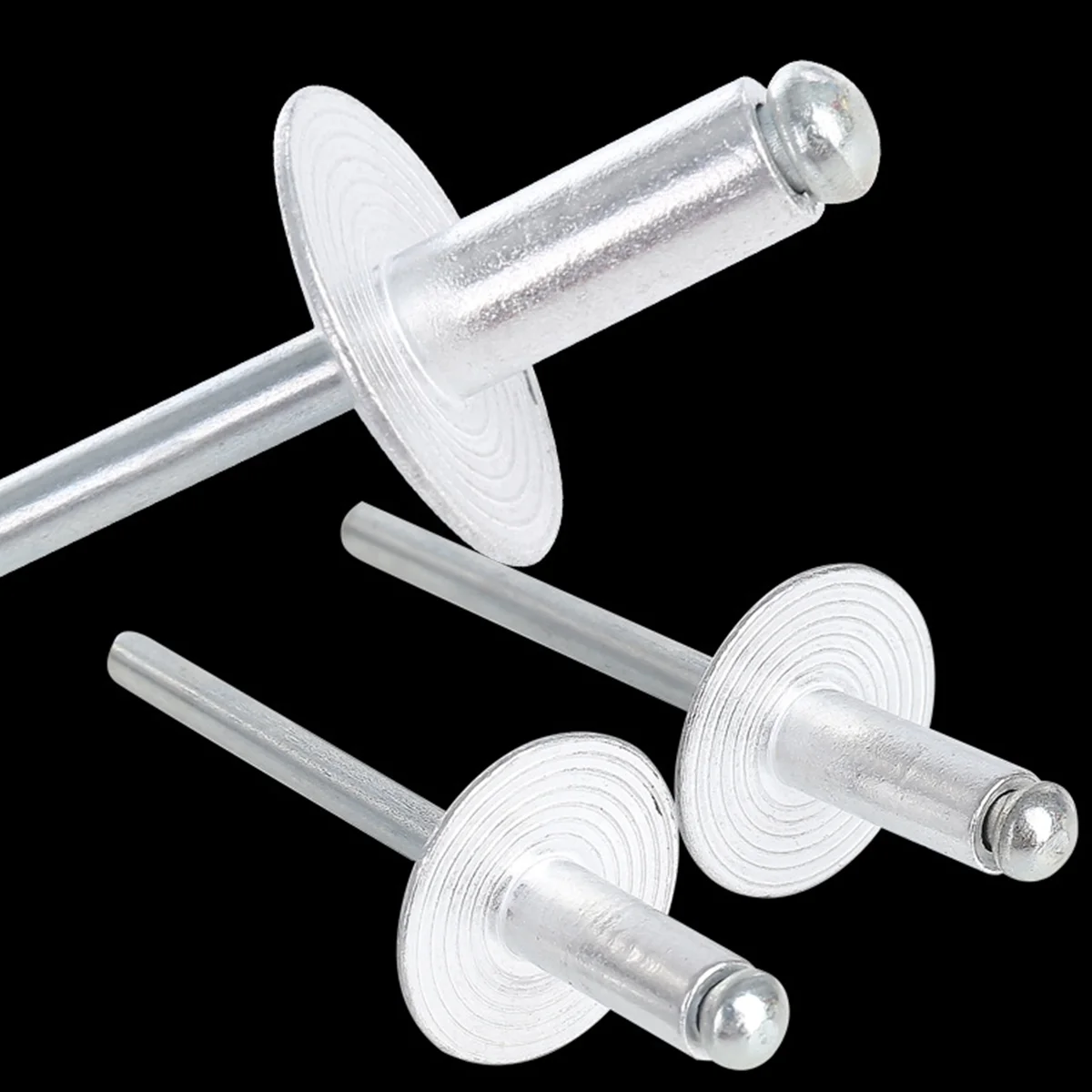 165 Stück Aluminium-Blindnieten mit großem Flansch, Pop-Blindnieten, 3/16x1/2 Zoll, Pop-Nieten, Blind-Flanschnieten, Aluminium-Pop-Nieten