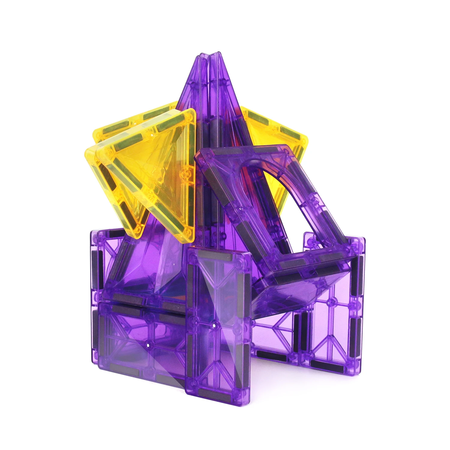 22 stuks groot kleurenraam magnetisch blok bouwspeelgoed voor ouder-kind interactieve doe-het-zelf kasteelmontage