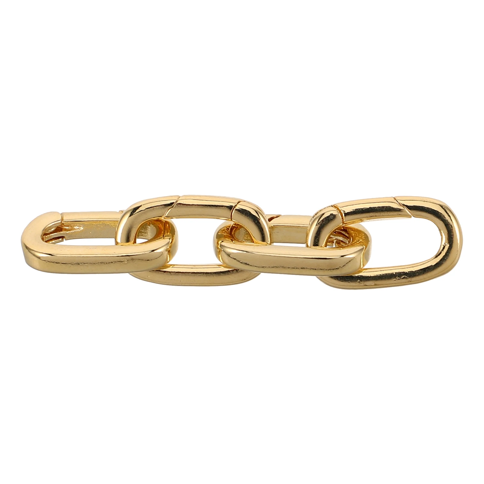

4 Pcs Carabiner Bracelet Making Clasps for Necklaces Oval Bracelets Jewelry Golden Charm