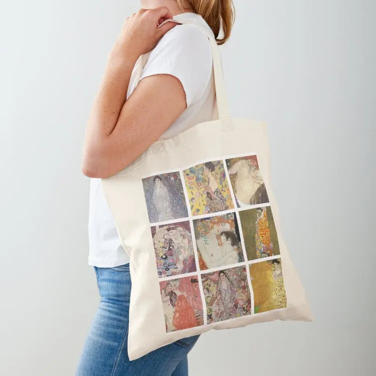 

Women Of Klimt Tote Bag reusable shopping bag Canvas bag for women Handbags women personalized tote