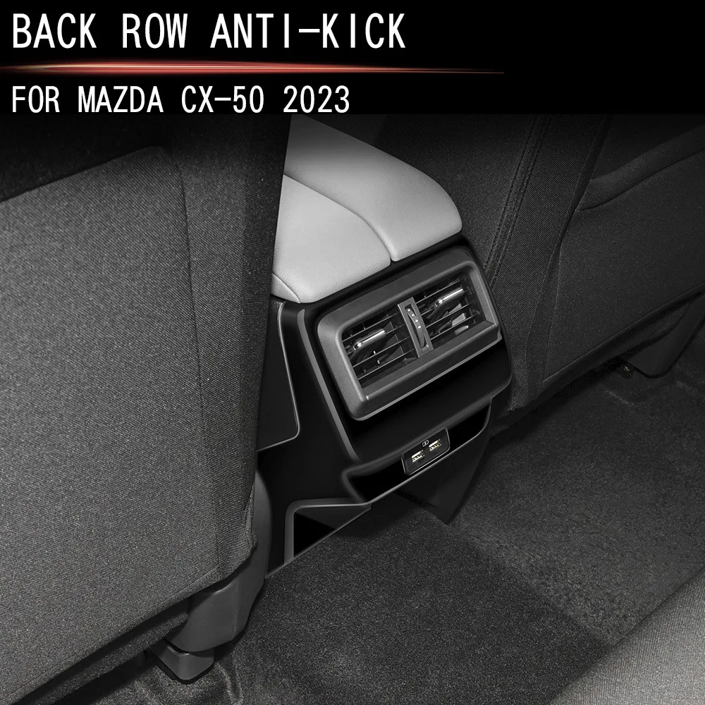 

Для Mazda CX50 CX-50 2023 2024, черный АБС-пластик, внутренняя задняя часть кондиционера, вентиляционное отверстие переменного тока, задняя крышка панели ан-ти