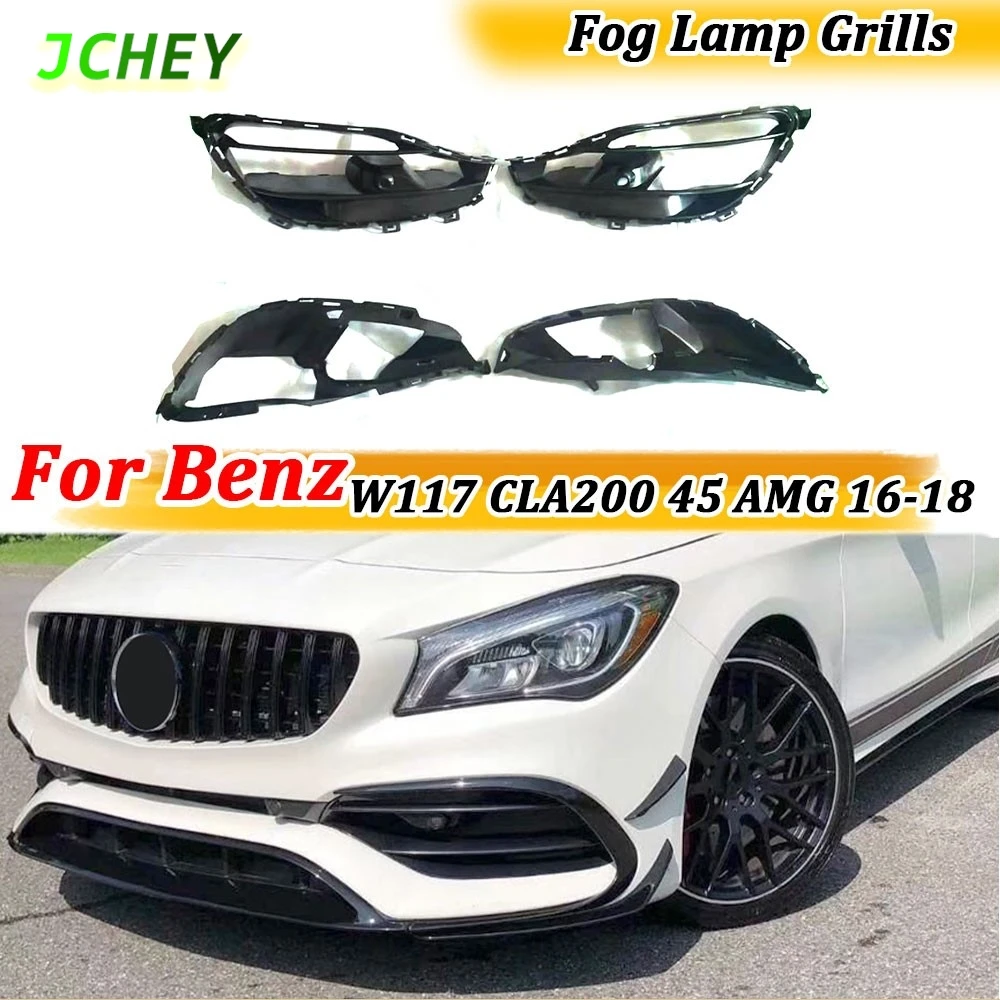 

ABS Air Vent Trim Covers For Benz CLA Class W117 CLA200 CLA220 CLA45 AMG 2016-2018 Front Bumper Fog Lamp Grills Car Styling