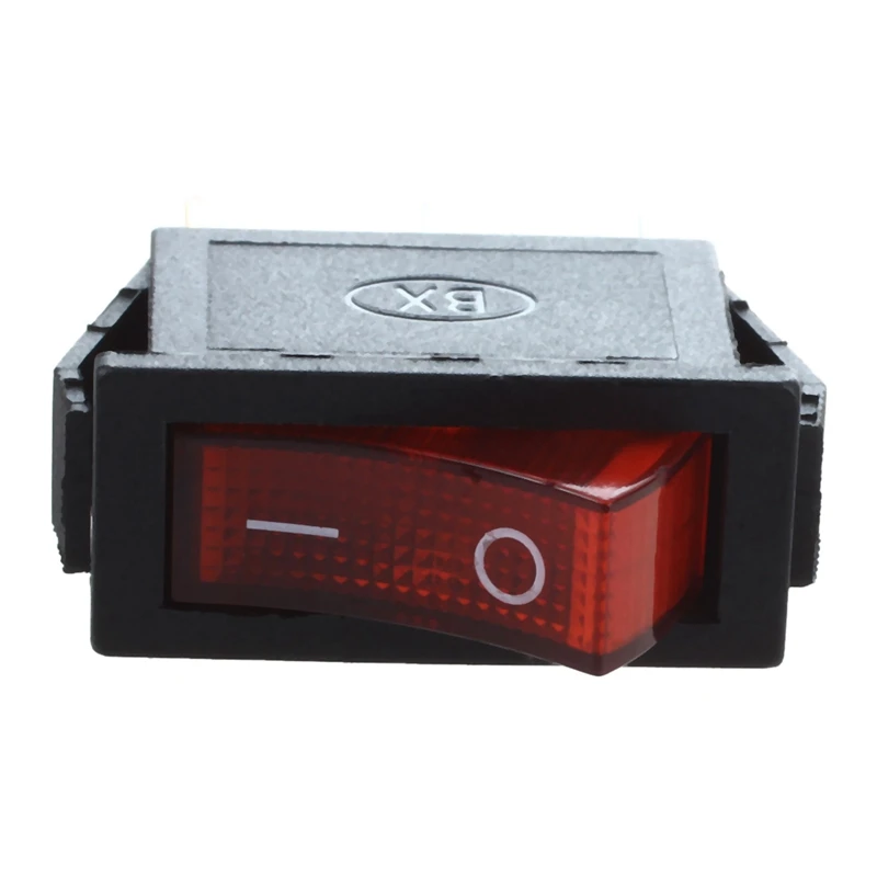 3X Rocker Switch ON OFF Bright Bipolar 28X10mm 250V 15A 3 Terminais VERMELHO