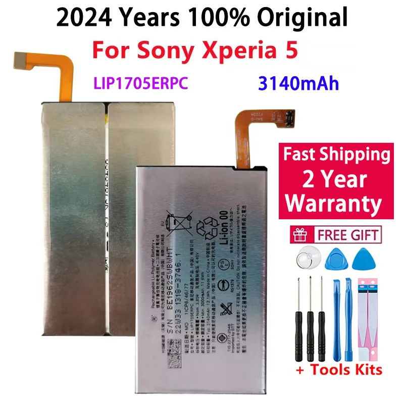 

100% Original High Quality 3140mAh Replacement battery For SONY Xperia 5 LIP1705ERPC Phone batteries Bateria Fast Shipping