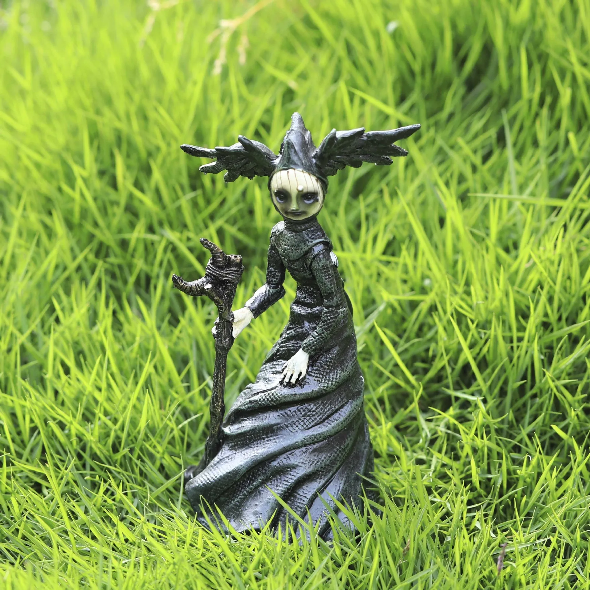 Cane Evil Witch Resin Craft Ornament Halloween Atmosphere Desktop Ornament