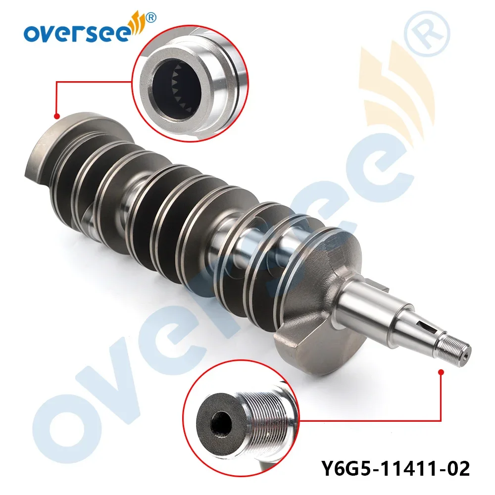 Oversee 6G5-11411 Crankshaft Repair Kit For YAMAHA 2T 90HP 150 HP 200HP V6 Outboard Motor 6G5-11411-01 With Bearings and Seals