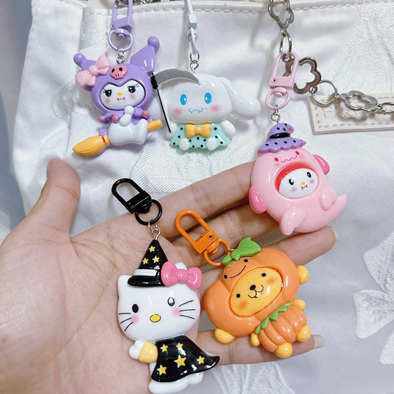 Sanrio Cartoon Pendant Keychain, Hangings Halloween, Decoração Presente, Mochila, 1Pc