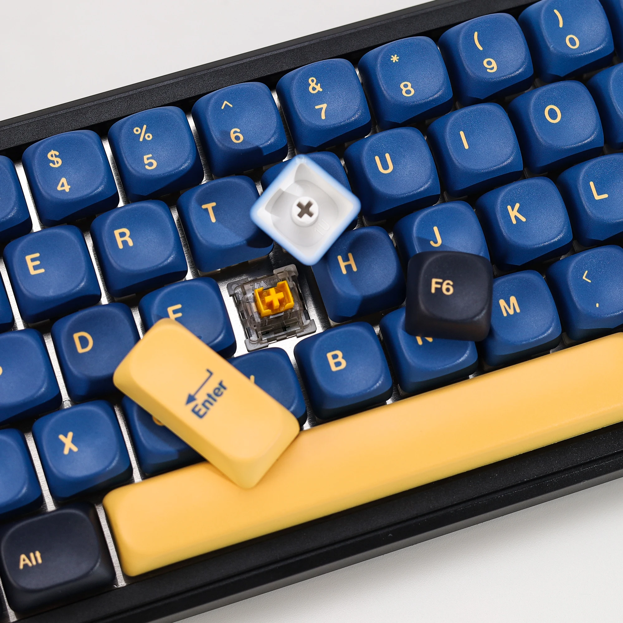 KBDiy GMK Blue Samurai Keycap Retro KOA MOA PBT Keycaps ISO Custom