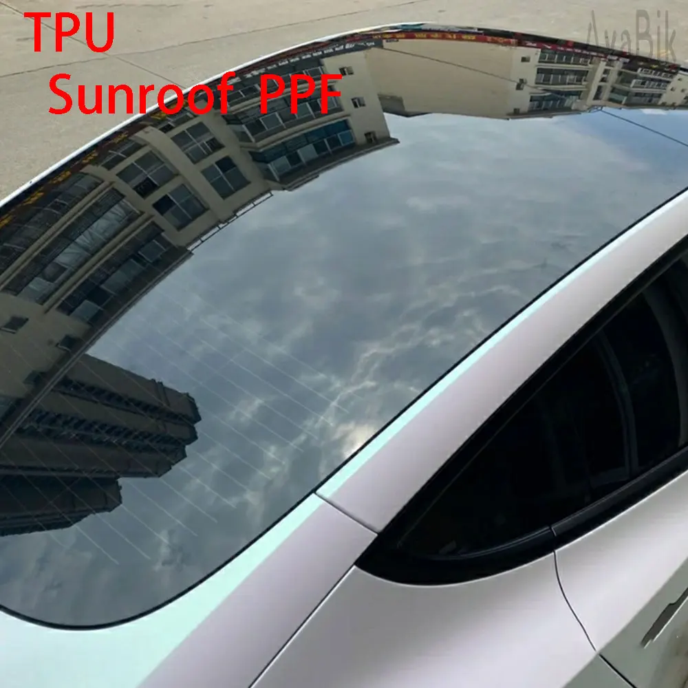 1 x 3M TPU Rainroof sunroof anti fouling protection film VLT79% PPF Car Wrap Vinyl Skylight Ice Armor Blue Black Protection Film