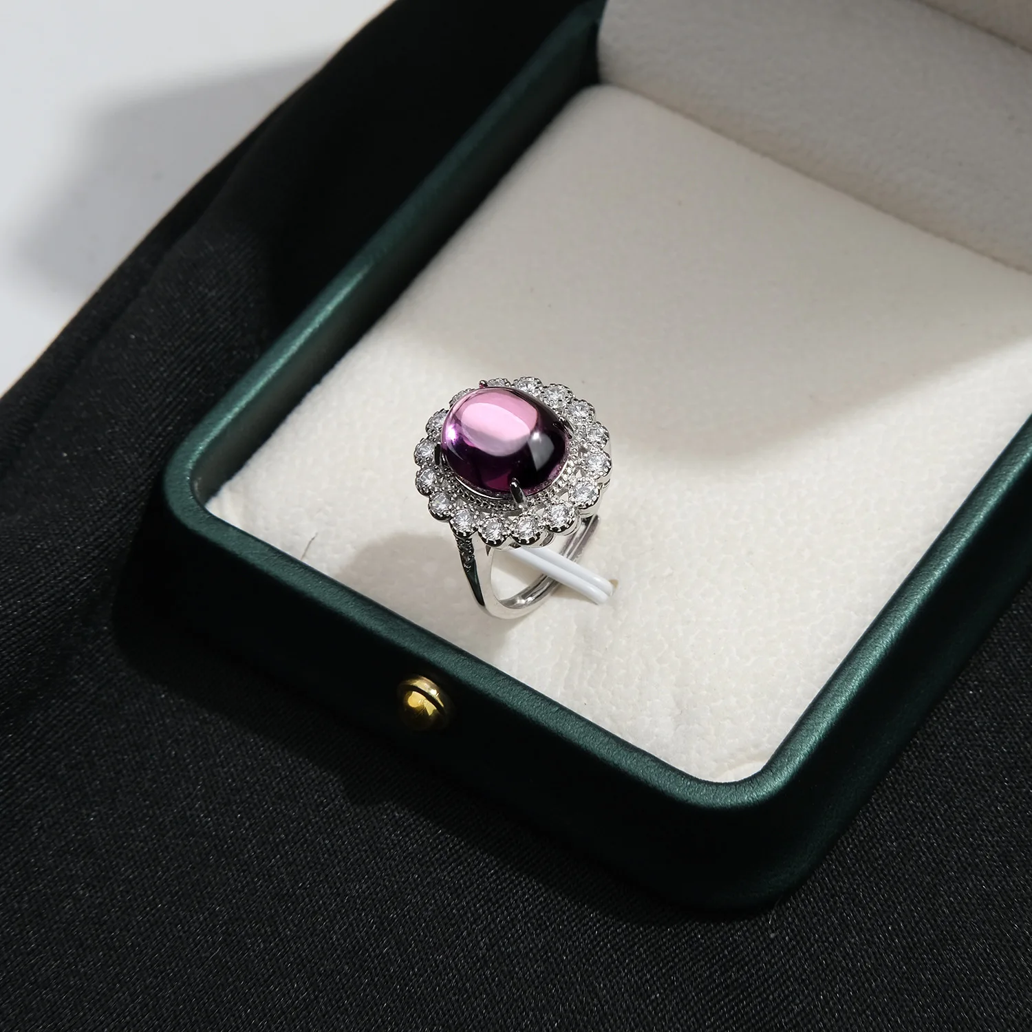 5.6ct Round Created Alexandrite Sapphire 925 Sterling Silver Princess Diana Adjustable Ring for Woman Purple Gemstone Jewelry
