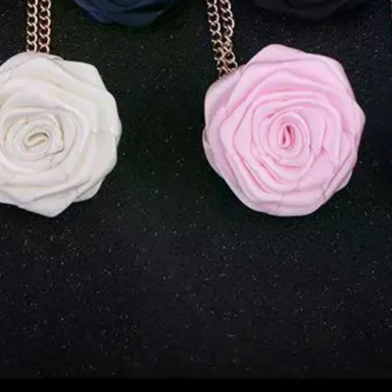 Korean Bridegroom Wedding Brooches Cloth Art Hand-made Rose Flower Brooch Lapel Pin Badge Tassel Chain Men's Suit Accessories