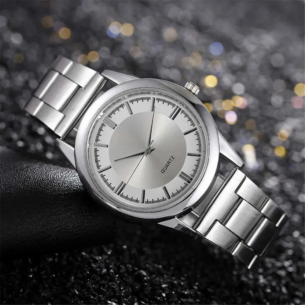 Simple Men Watches Business Quartz Wristwatches Reloj Hombre Stainless Steel Round Dial Casual Classic Watches Montres Hommes