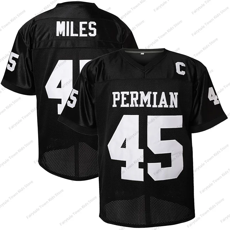 24/25 New Arrival Miles Permian Rugby Jersey Quick Drying Training Rugby Jersey Black 45 Number Football Uniform For Kids/Adults