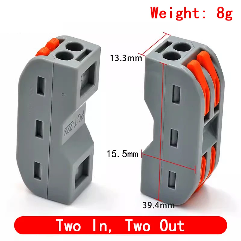 Sneldraad Connectoren Push-In Spring Splicing Butt Bedrading Aansluiting Elektrische Compacte Kabel Connector Aansluitdoos 2/3/4pin
