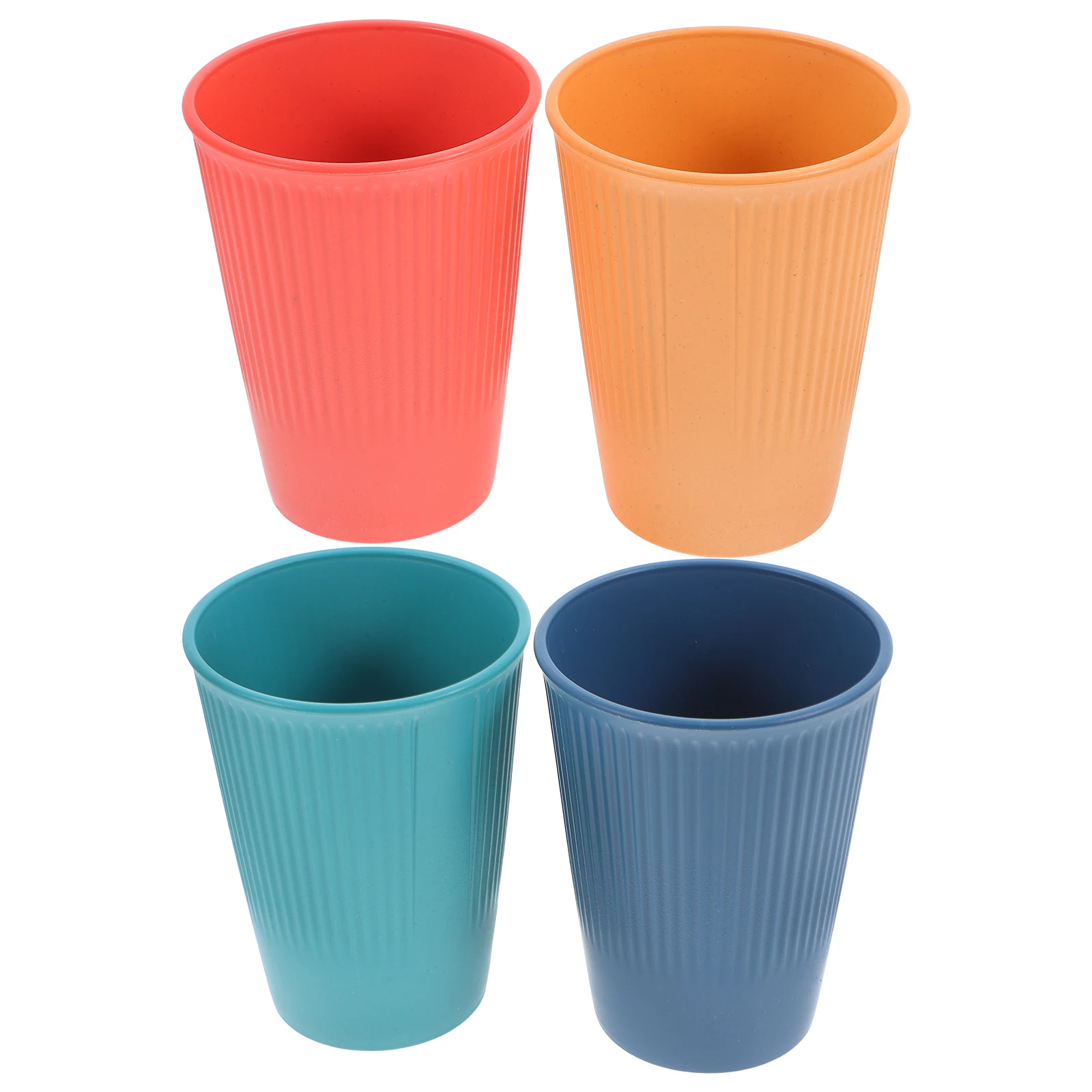 

4pcs Straw Cups For Kitchen Cups Reusable Kitchen Camping Travel Drinking Water Tumbler Beverages Household