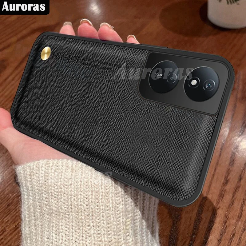 Auroras For Honor 90 Smart X7B 5G X7B 4G Case Solid Color Magnetic Cross-Grain Leather Shell For Honor X7B 4G Cover Fundas