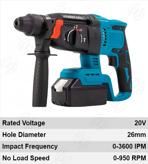 Brushless Cordless 4 In 1 Practical Jobsite Work Tool Set Power Wrench Drill Angle Grinder Hammer Power Tool Set