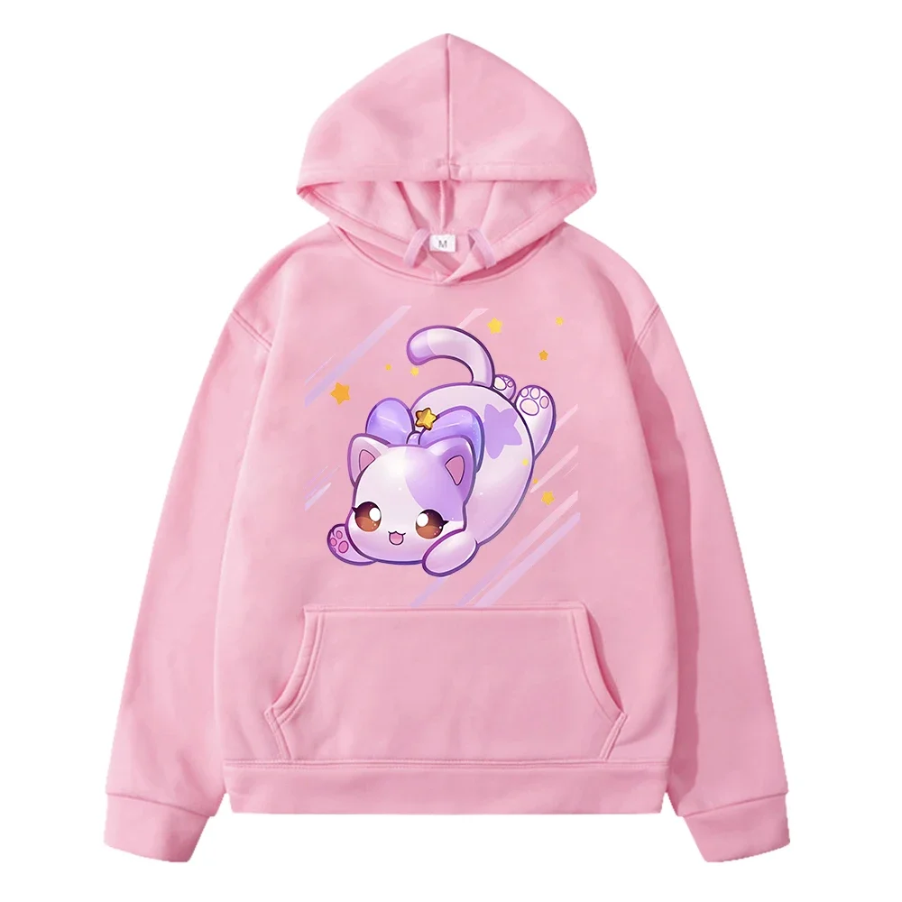 Aphmau Squad Cat Print Hoodies Kawaii Fleece Sweatshirt y2k sudadera Autumn boys anime hoodie pullover Jacket kids clothes girls