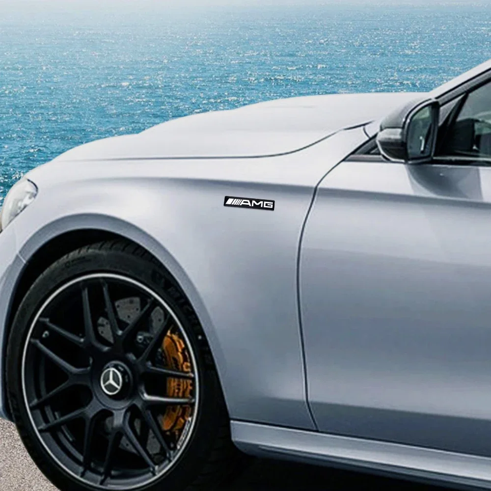 1 قطعة نافذة السيارة الألومنيوم الجسم الجانب لمرسيدس بنز درابزين أعواد تزيين شعار AMG W205 W204 W213 W211 اكسسوارات السيارات