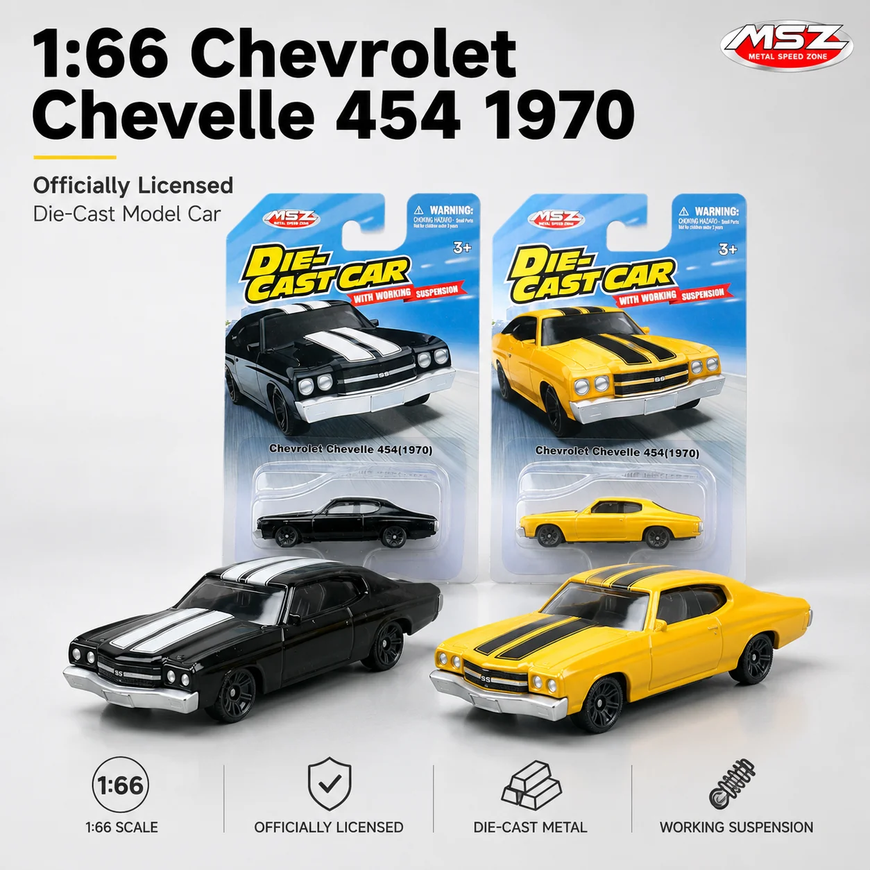 CCA 1:66 Chevrolet Chevelle 454 Miniature Model 1:64 3