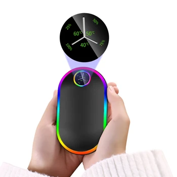 Hand Wärmer 7 Ändern Farben Lichter 10000mAh tragbare Power Bank Ladegerät heizung außen Hand Heizung USB Tragbare Hand Wärmer