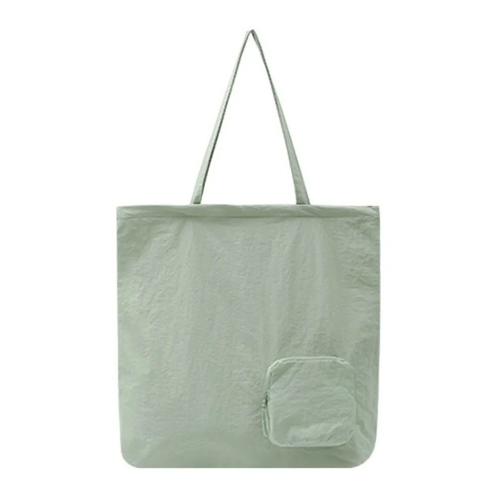 Large Capacity Travel Storage Handbag Washable Portable Nylon Shoulder Bag Reusable Lightweight Foldable Tote Bag Airplane