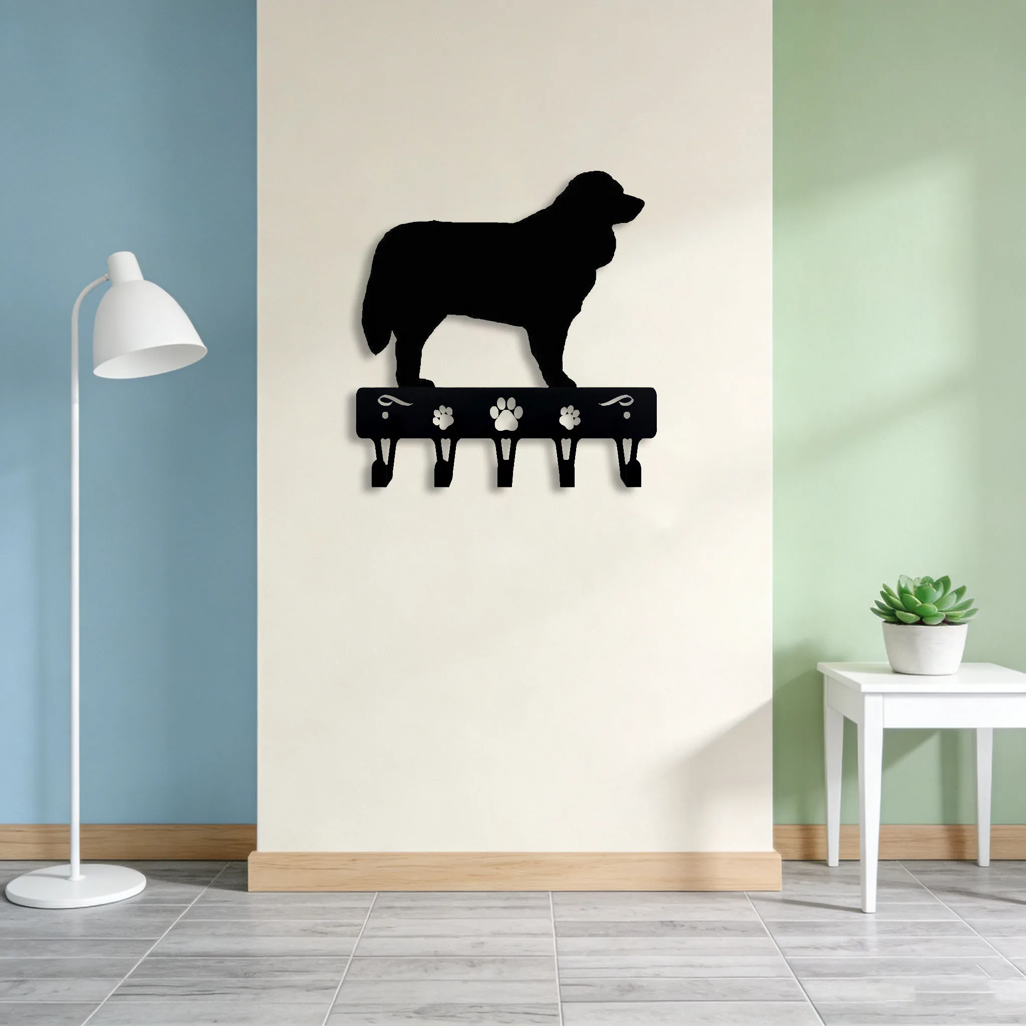 1pc Bernese Mountain Dog Key Holder - Decorative Metal Wall Art for Home Decor and Organizing,Gifts for Dog Lovers
