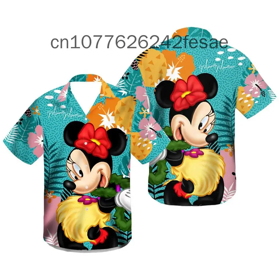 Minnie Mouse Bohemian Magic Castle Hawaiian Shirt Men's Women's Shirt Disney Hawaiian Shirt Mickey Minnie Beach Hawaiian Shirt