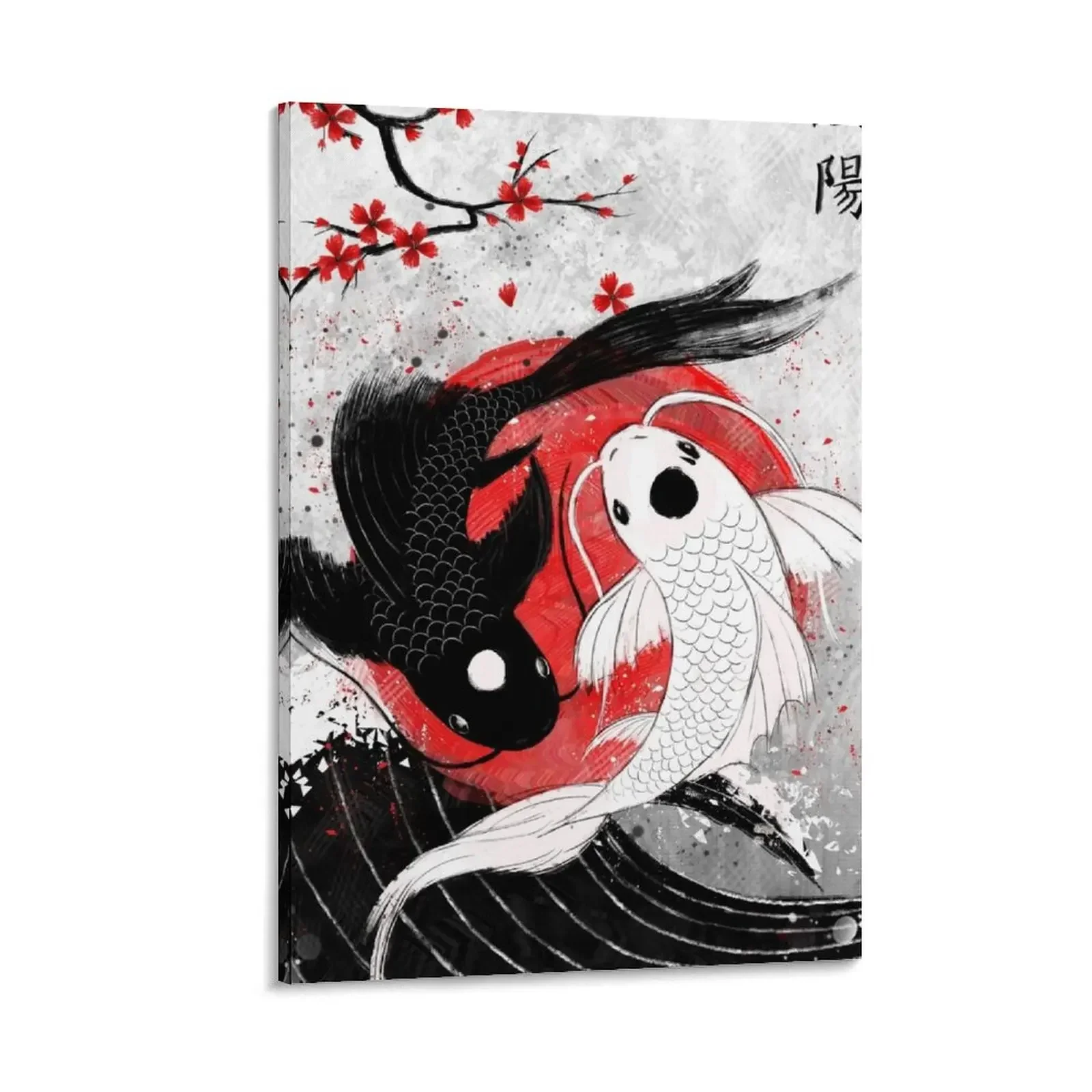 

Koi fish - Yin Yang Canvas Painting bedroom decor anime room decor home decor anime