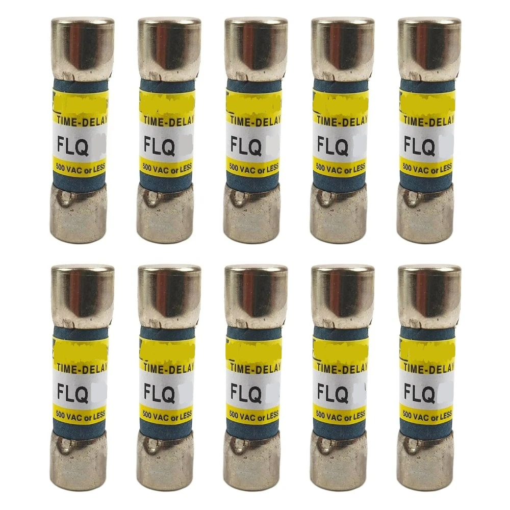 10PCS FLQ‑1 Time‑Delay Fuse 1A 500VAC/300VDC Midget 5AG