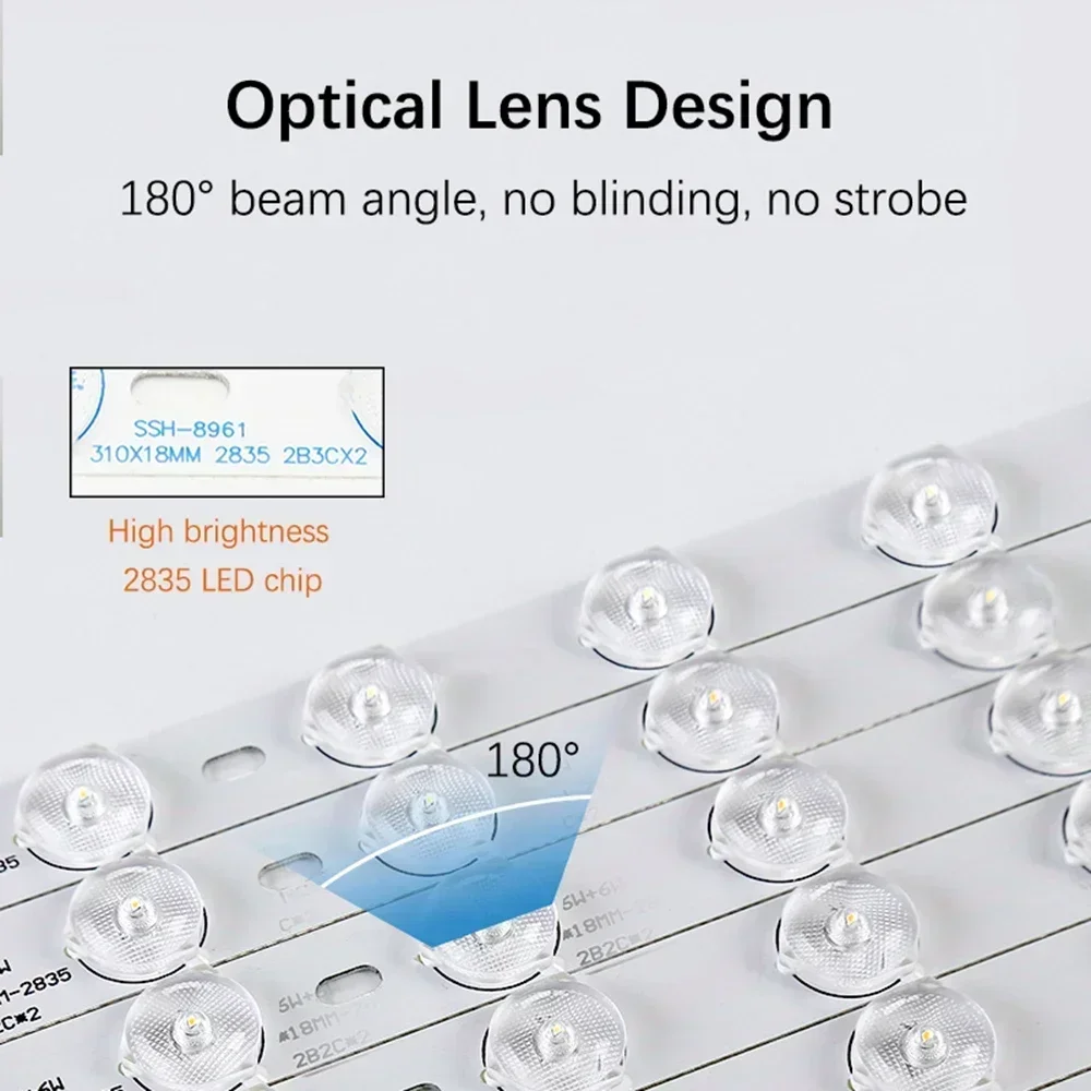 

Ceiling LED Light Module 220V Replacement Led Light Bar Module Lamp Board 22/31/41/52cm Strip Light Source For Living Room Lamp