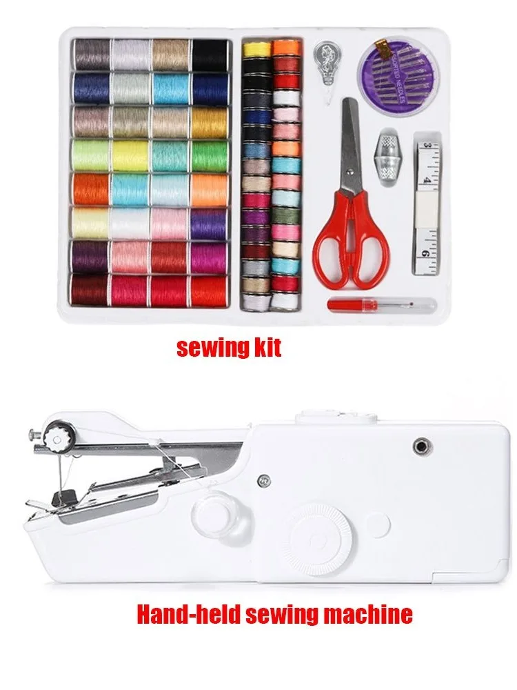 

Travel DIY Tool Smart Electric Tailor Stitch Mini Portable Hand-held Sewing Machine Sewing Kit