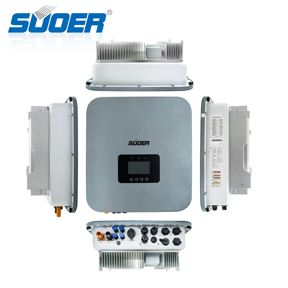 IP66 Hybrid Solar Off-Grid Inverter System 6000W 10kwh/15kwh Lithium Iron Lifepo4 Battery CAN Communication Split Stackable Home