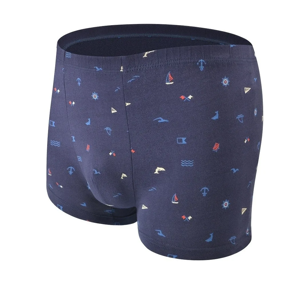

2pcs Pure Cotton Boxer Panties Breathable Antibacterial Men's Boxer Shorts Trunks Thin Mid-Waist Men's Underwear Daily Wear