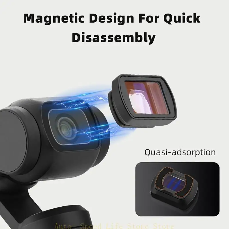 

02DA Lens Filter for Pocket 3 Gimbal Cameras 1.15X Widescreen Movie Optical Glass Deformation Lens