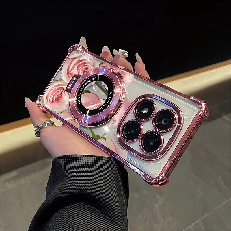 Funda de teléfono para Xiaomi Redmi 10 4G 9C NFC 10C 9i 9 Prime 9AT 9A, funda de silicona con soporte y estampado de rosas, deportiva y a la moda