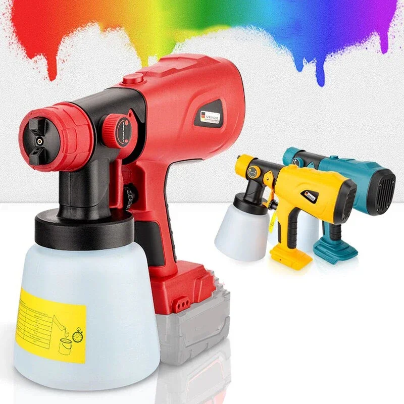 

800ml electric spray gun portable home paint sprayer/DEWALT/DEWALT/BOSCH/Milwaukee/Ryobi 18V 20V battery