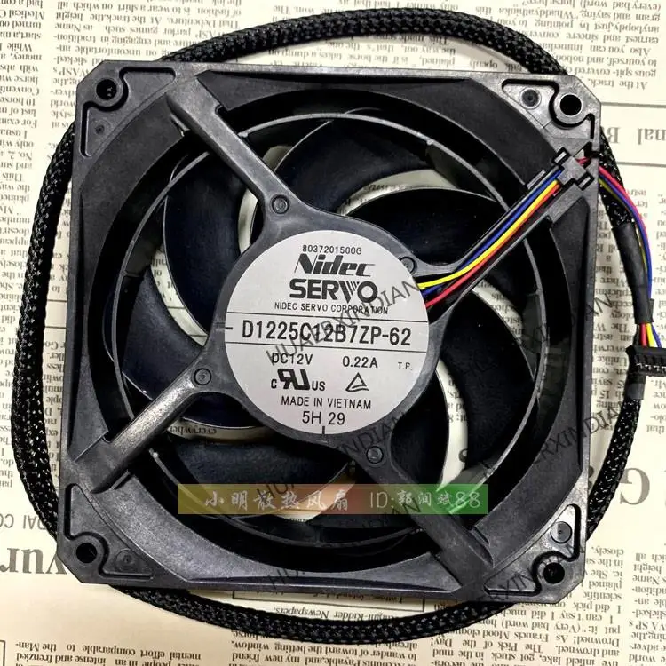 

New 12025 12CM D1225C12B7ZP-62 12V 0.22A Cooling Fan Assembly Kit